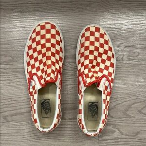 Vans Red Checkered Slip-On Shoes